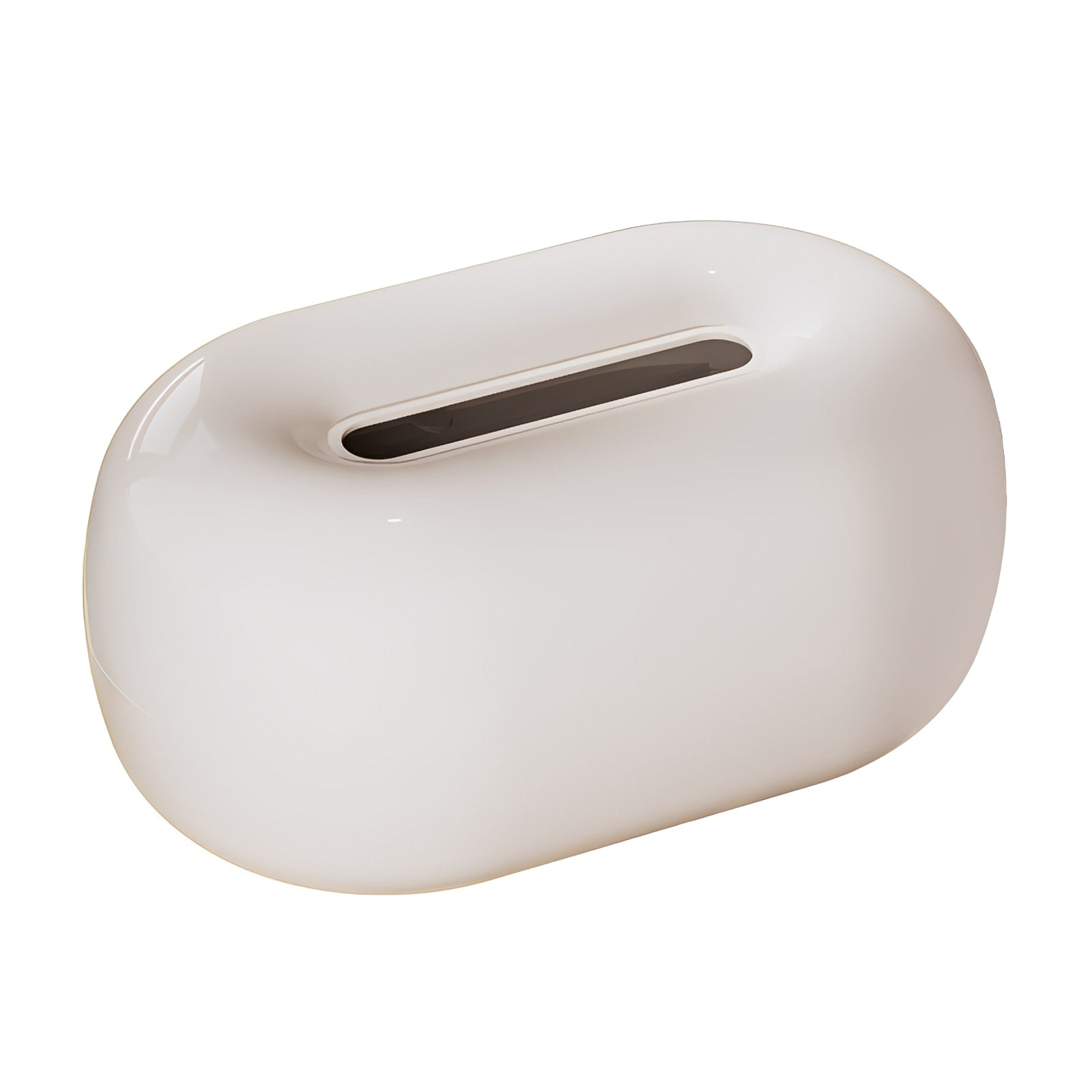 Ceramic Tissue Holder Pebble Shape with Glossy Surface