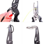 Anglertools mit Flechtschneidklinge und Hakenlöser
