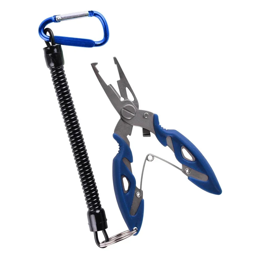 Anglertools mit Flechtschneidklinge und Hakenlöser
