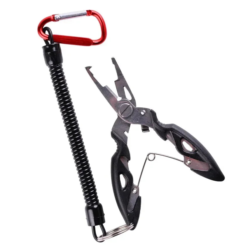 Anglertools mit Flechtschneidklinge und Hakenlöser