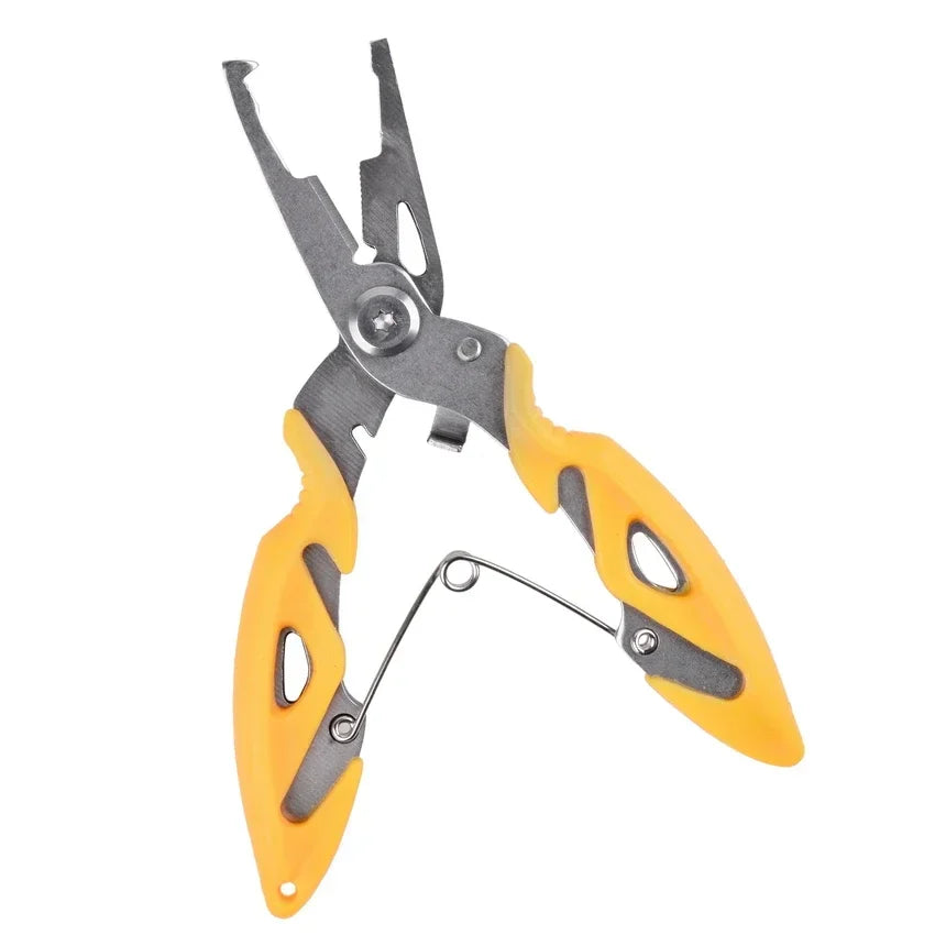 Anglertools mit Flechtschneidklinge und Hakenlöser