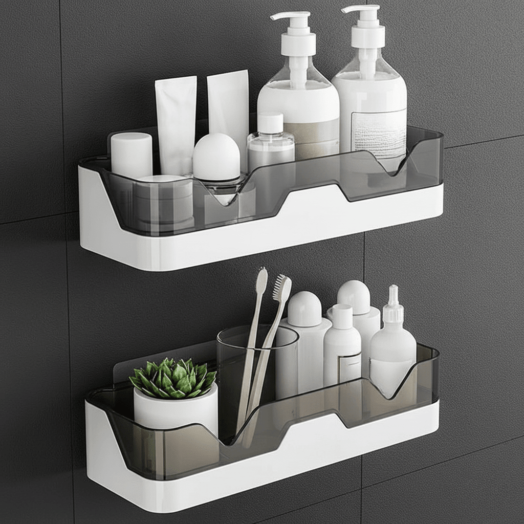 Bathroom Wall Shelf Without Drilling – Elegant Storage