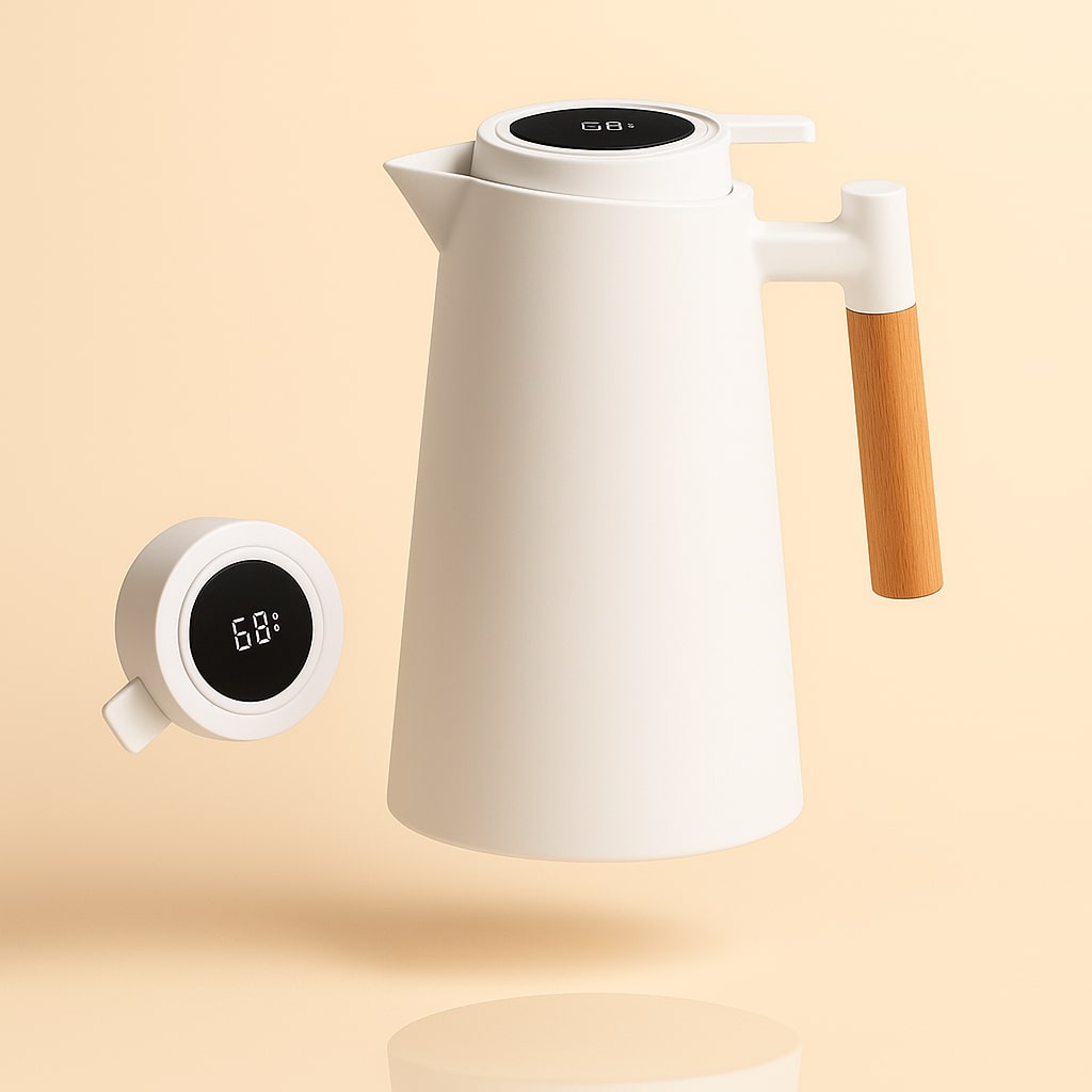 1L Thermos Flask with Digital Temperature Display