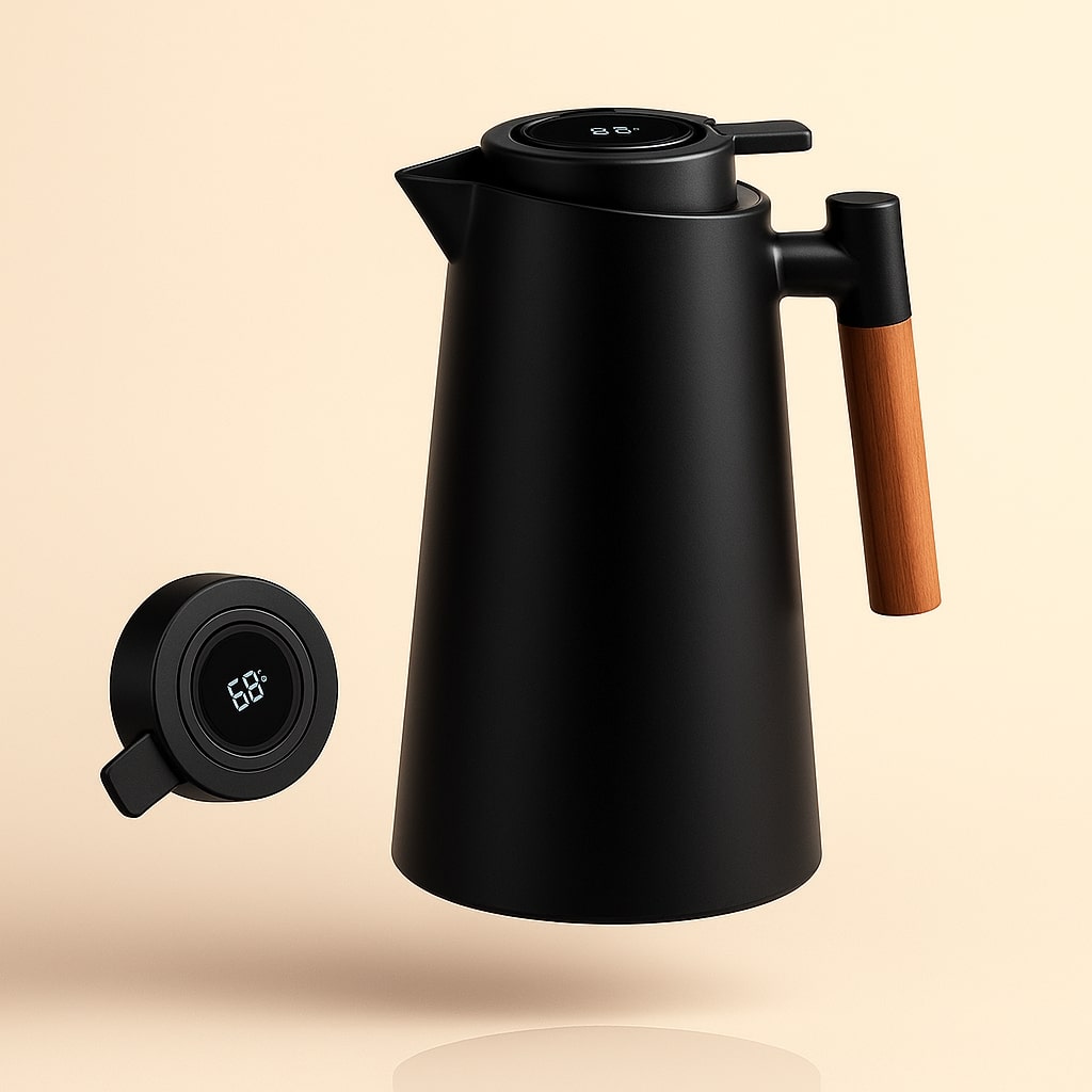 1L Thermos Flask with Digital Temperature Display