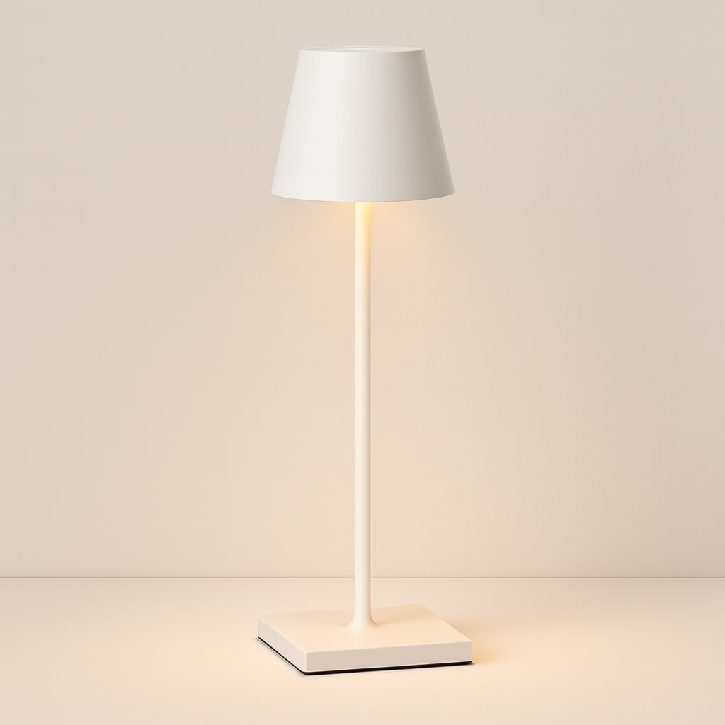 Wireless LED Table Lamp with Touch Dimmer – Cable-Free, Pure Atmosphere