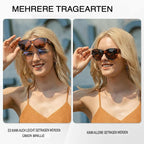 Polarized clip-on sunglasses for eyeglass wearers