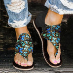 Zehentrenner Damen mit Blumenmuster – Komfortable Sommersandalen