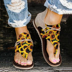 Zehentrenner Damen mit Blumenmuster – Komfortable Sommersandalen