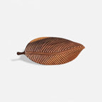 Wood Leaf Serving Tray – Decorative Tray with Handle