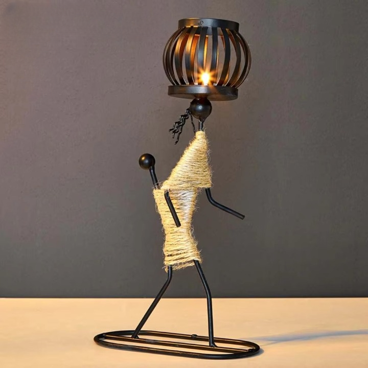 Kerzenständer Metall Figur Vintage-Design