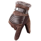 Winterhandschuhe Touchscreen mit Fellbesatz