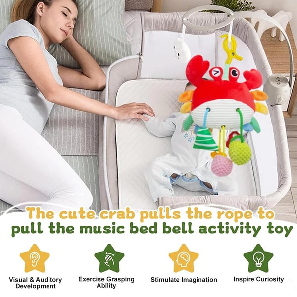 Aktivitätsspielzeug Krabbe mit Musik und Greifring