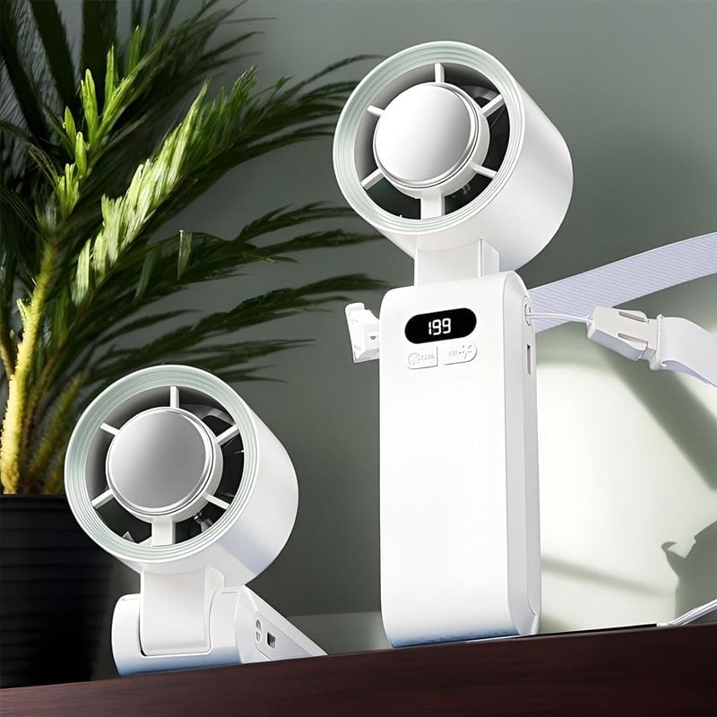 Handventilator mit Halbleiter-Kühlung und LED-Anzeige