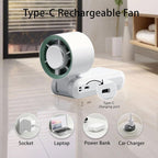 Handventilator mit Halbleiter-Kühlung und LED-Anzeige