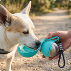 Dog Water Bottle 2-in-1 with Silicone Bowl