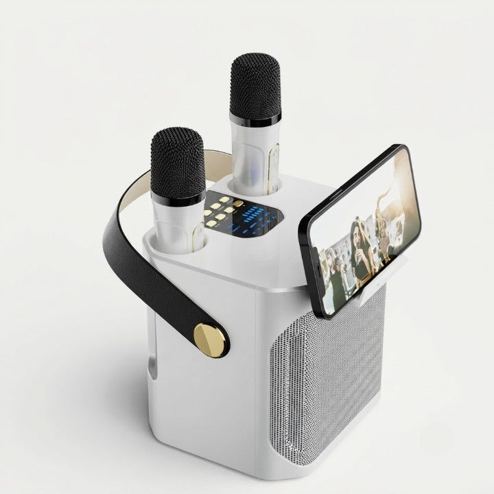 Bluetooth Karaoke-Lautsprecher mit Dual-Mikrofon-System