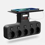 Wandsteckdose mit USB und Nachtlicht – 5 Steckplätze