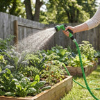 Flexibler Gartenschlauch mit 7-Funktions-Sprühpistole – dehnt sich auf das 3-Fache aus
