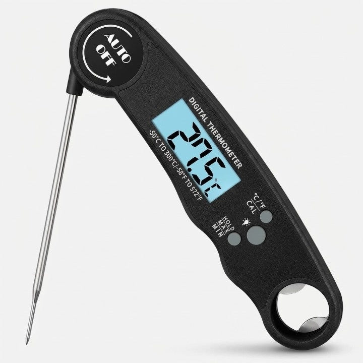 Fleischthermometer Edelstahl mit Sofortanzeige