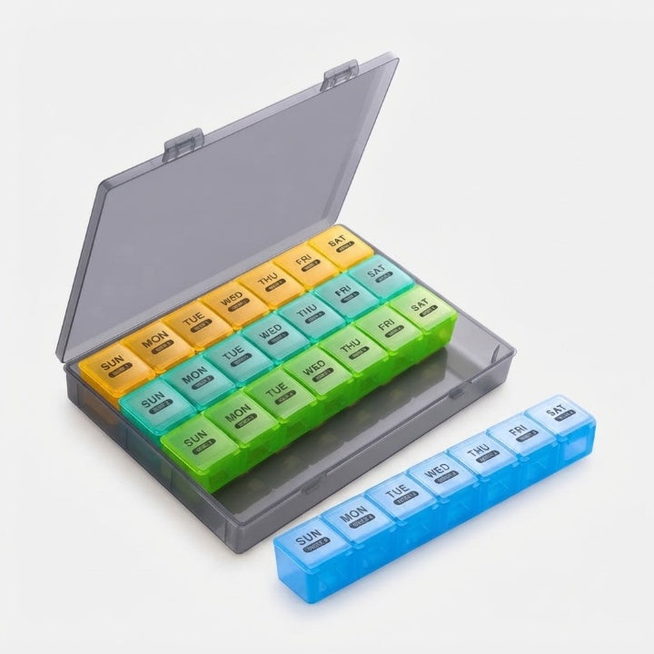 Pillenorganizer mit 28 Fächern – Wochenplaner für Tabletten