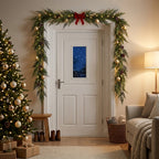 Grüne Girlande für die Weihnachtsdeko, biegsam, für Kamin und Treppe
