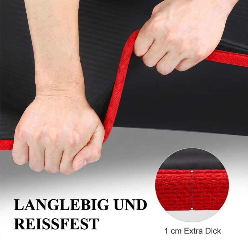 Extra Thick Yoga Mat 1 cm – Non-Slip, 183 × 61 cm, 4 Colors