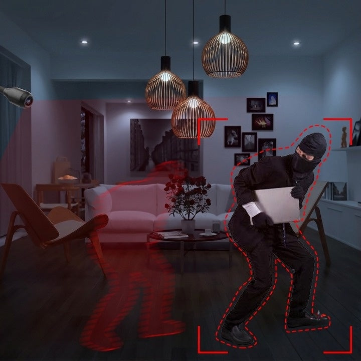 Mini surveillance camera with swivel arm – Wi-Fi and AI detection