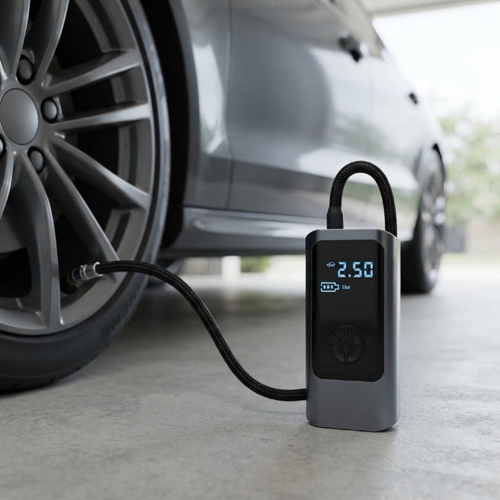 Compressor 12V with Battery – Dual Power for Car and Bicycle