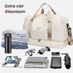 Gesteppte Reisetasche mit Schuhfach