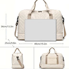 Gesteppte Reisetasche mit Schuhfach