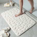 Memory Foam Badematte mit Kieselstein-Design