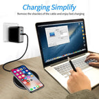 Drahtlose Ladestation 30W mit LED-Ring und USB-C-Kabel