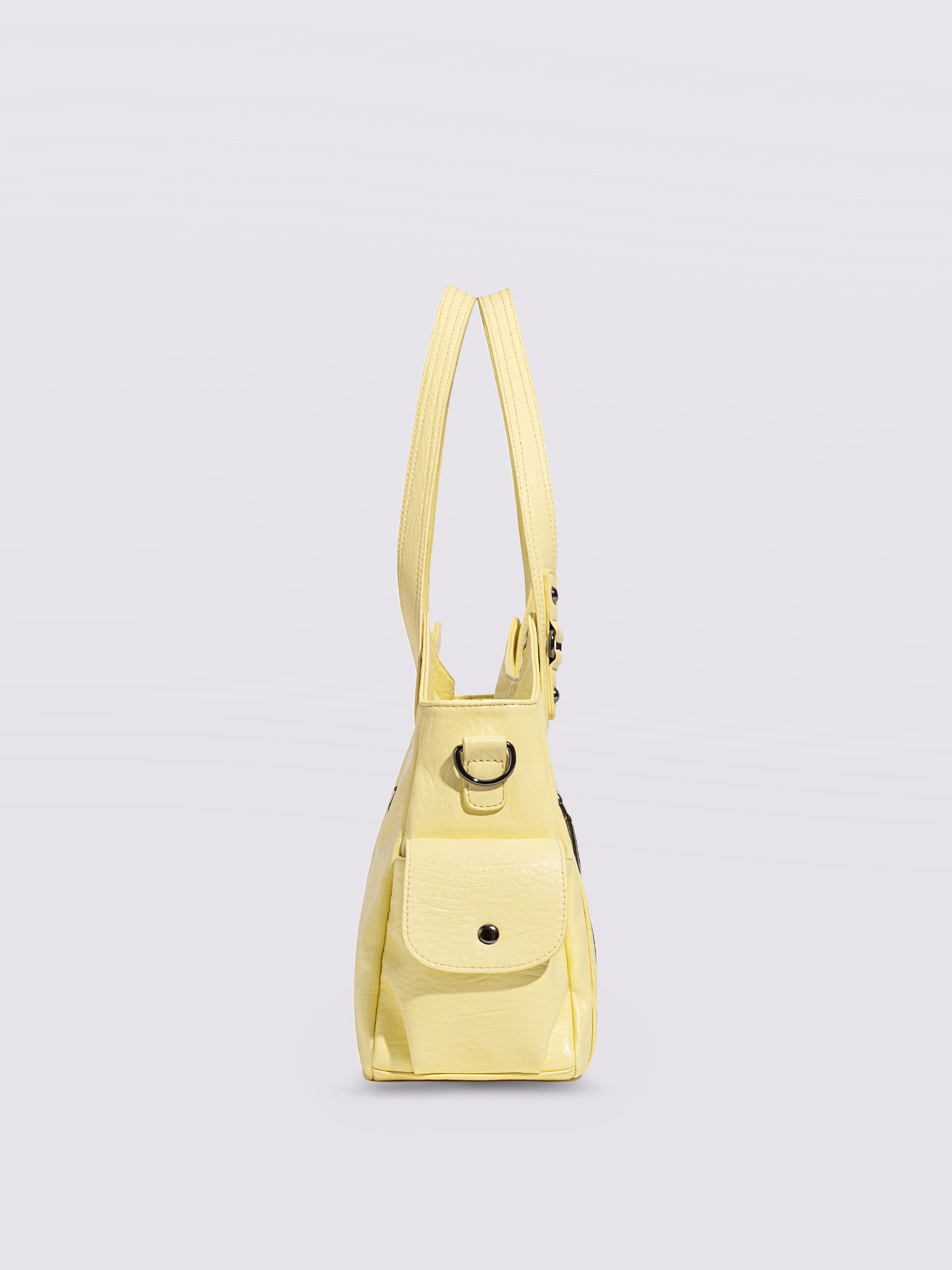 Handtasche mit Reißverschlusstaschen und abnehmbarem Trageriemen