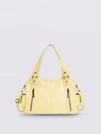 Handtasche mit Reißverschlusstaschen und abnehmbarem Trageriemen