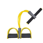 Fitness band sit-up with foot loops