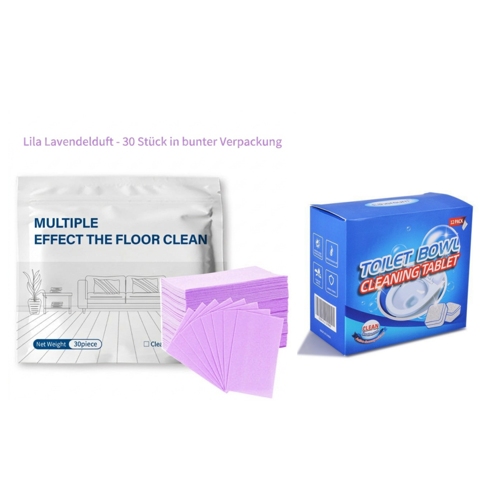 Concentrated floor cleaning tablets in 5 colors